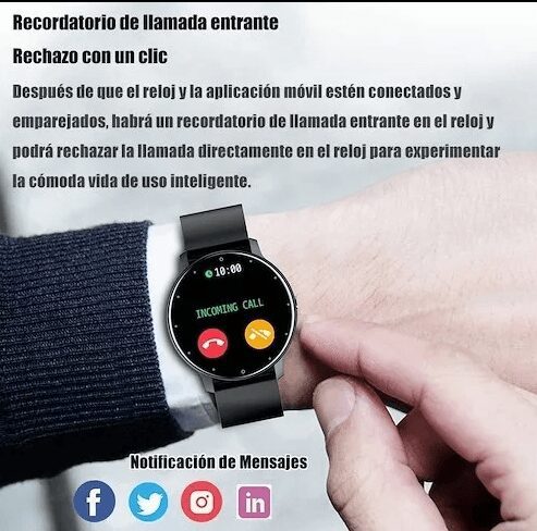 smartwatch zl02d 128 notificaciones - Imagen 4