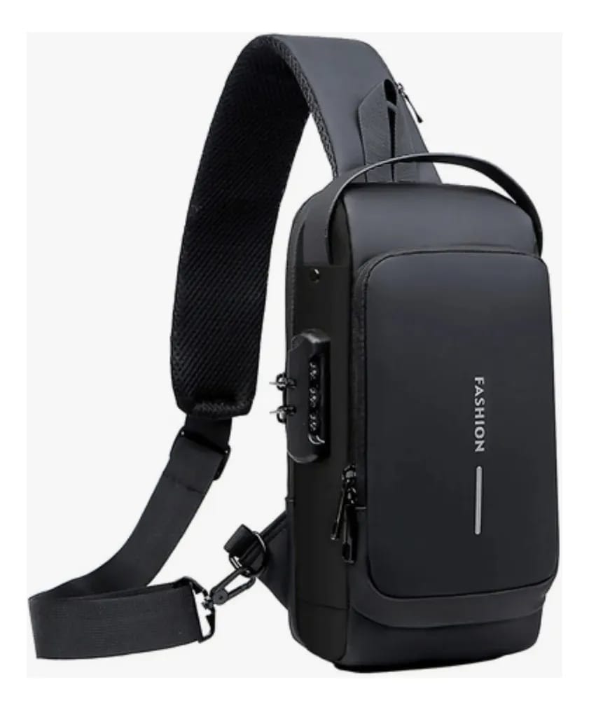 Morral Bandolera Antirrobo Candado Usb Impermeable Bolso