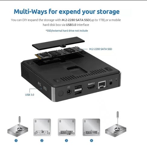 Mini Pc Bmax B1 Pro 8gb 128ssd Doble Monitor – Win 11 Pro - Imagen 5