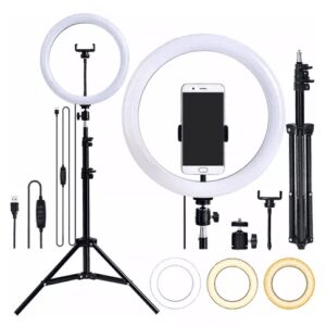 Aro De Luz Led 26 Cm Con Trípode 2 Metros  Aura Mobile