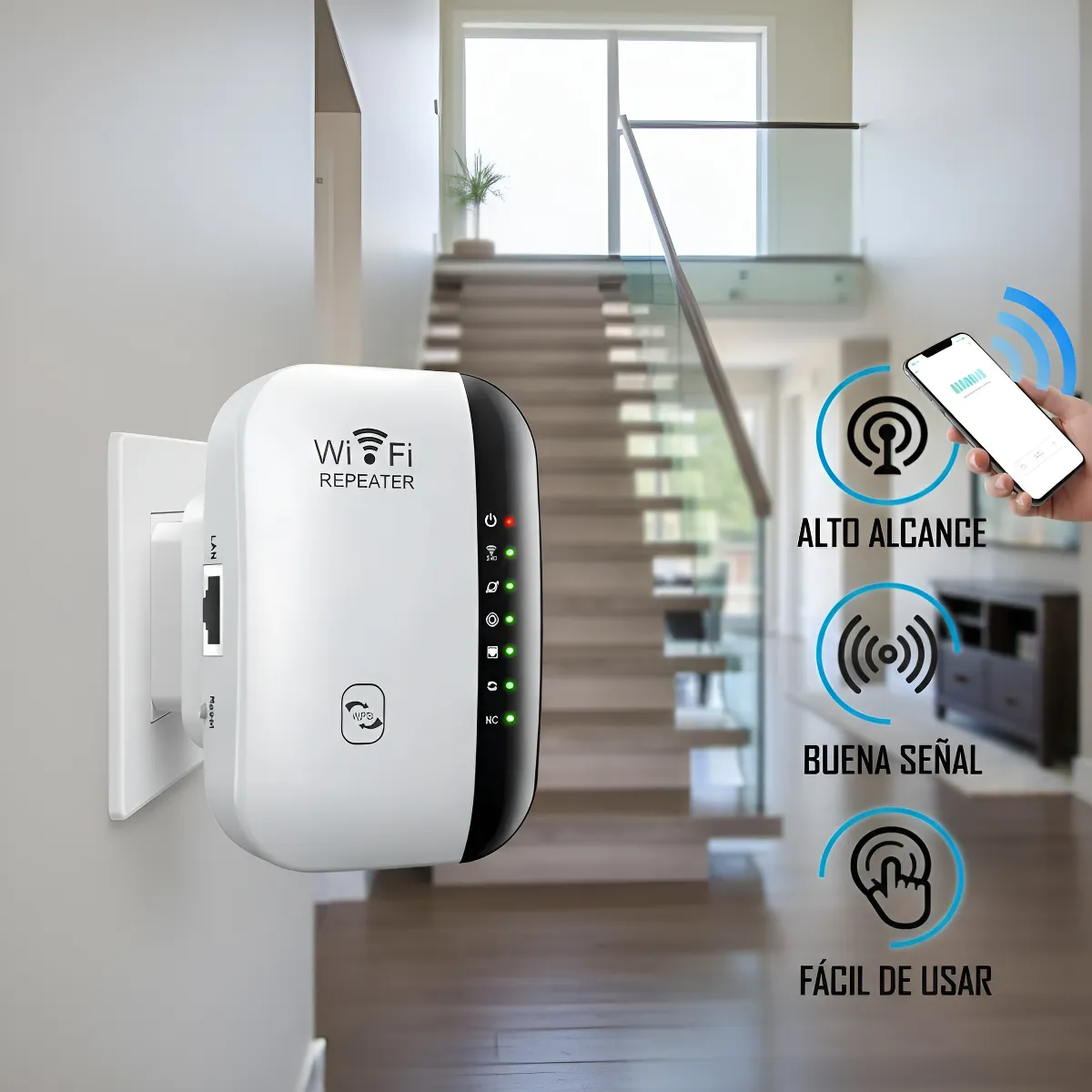 Repetidor Amplificador Wifi Señal 300 Mbps 2.4g - Imagen 4