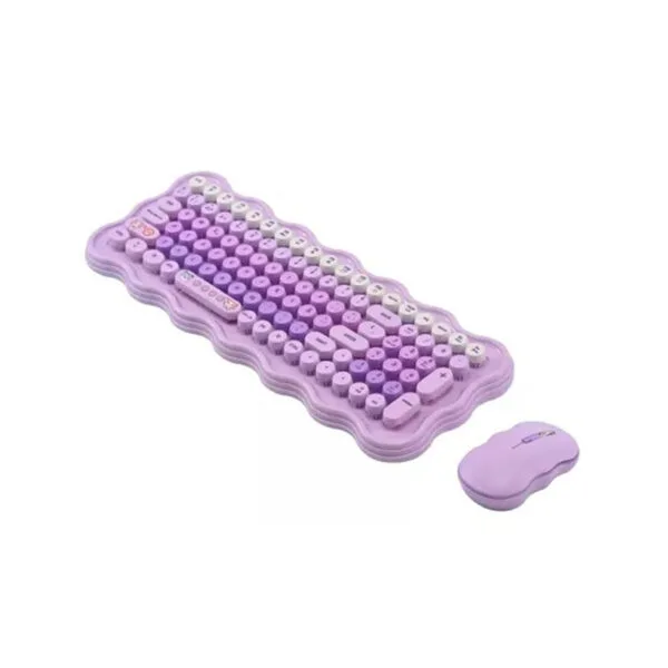 Combo Kit Teclado Y Mouse Inalámbrico Ergonomico - Imagen 2