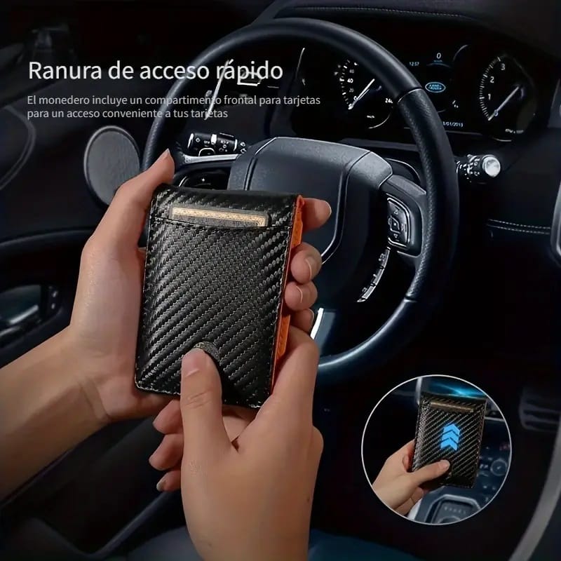 Billetera moderna de cuero sintético con protección RFID. - Imagen 3