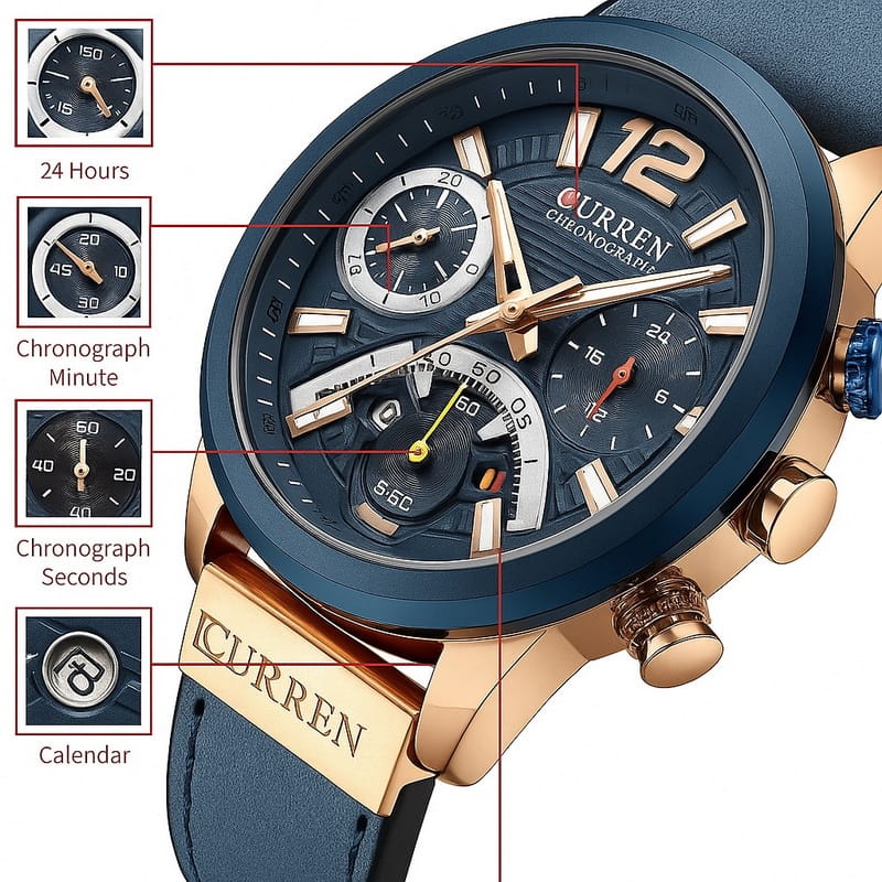 Reloj Curren Chronograph Hombre | Elegancia y Estilo Deportivo - Imagen 3
