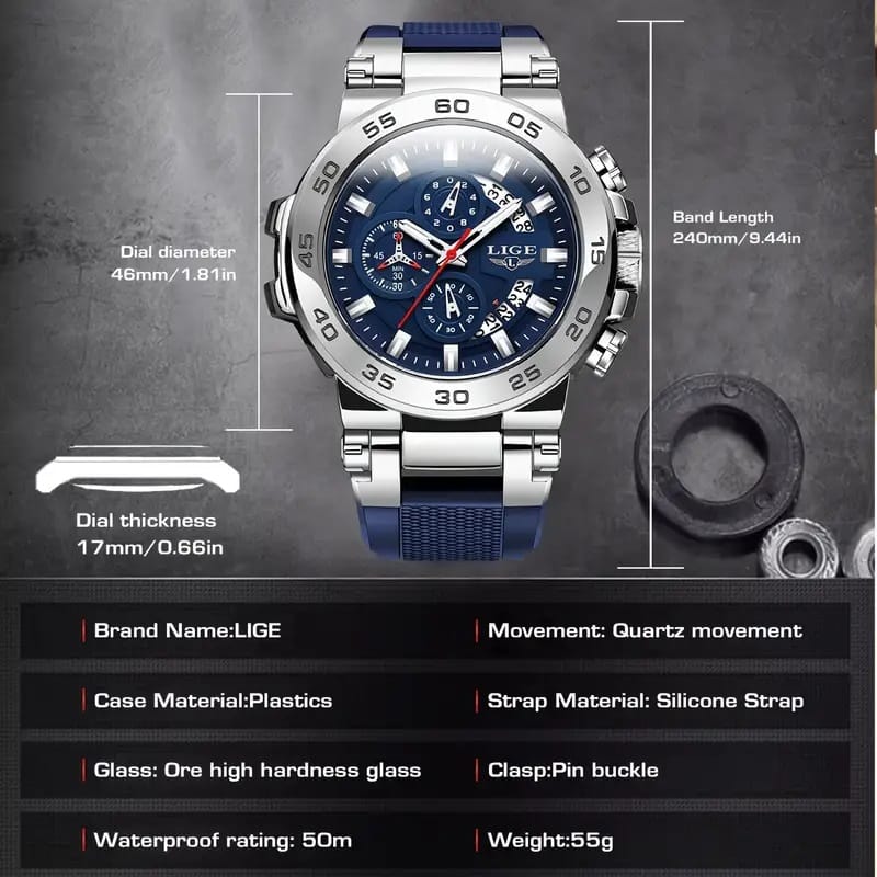 Reloj Deportivo  LIGE con Calendario y Luz Nocturna - Imagen 3