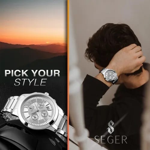 Reloj Seger plateado clásico - Imagen 6