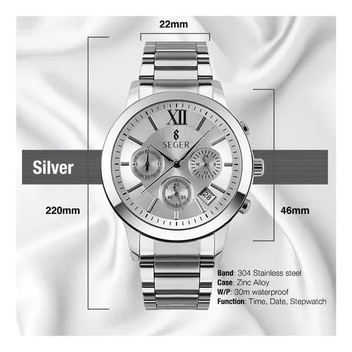 Reloj Seger plateado clásico - Imagen 3