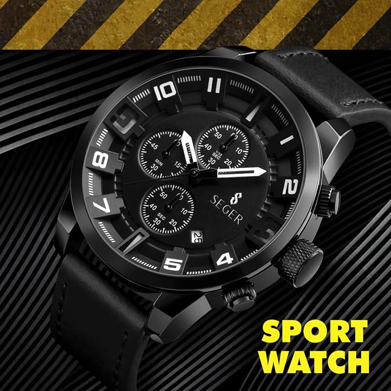 Reloj Deportivo Seger  Analogico Fecha Cronometro - Imagen 5